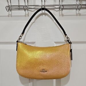 Coach Rare Holographic Chelsea Gold Crossbody Bag